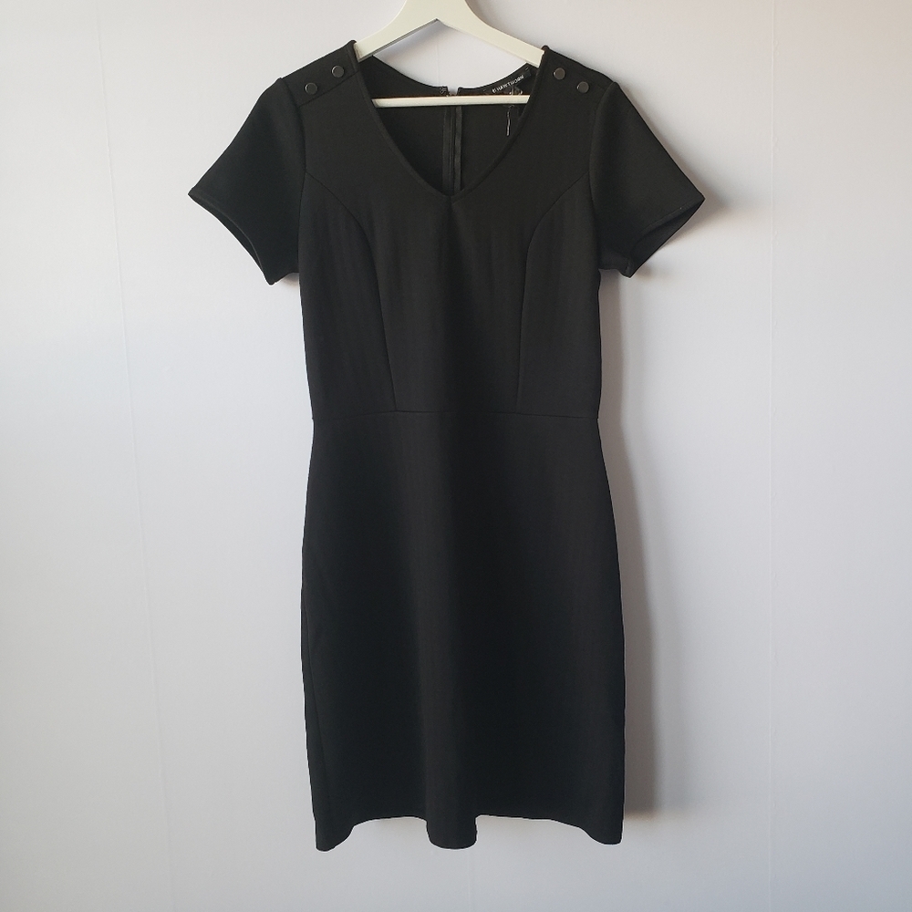 41 Hawthorn Stitch Fix Button Detail Black Dress